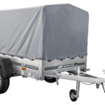 Remorque porte-voitures 200x106 UNITRAILER GARDEN 200 KIPP avec châssis H-800 et bâche grise