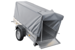 Remorque porte-voitures 200x106 UNITRAILER GARDEN 200 KIPP avec châssis H-800 et bâche grise – Image 6