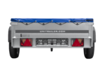 Remorque porte-voitures 200x125 UNITRAILER GARDEN 201 KIPP avec châssis H-0 et bâche bleue – Image 6