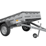 Remorque porte-voitures 200x125 UNITRAILER GARDEN 201 KIPP avec châssis H-0 et bâche grise