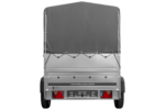 Remorque porte-voitures 200x125 UNITRAILER GARDEN 201 KIPP avec ridelles BIS, châssis H-800 et bâche grise – Image 3
