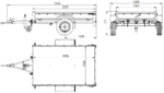 Remorque porte-voitures 200x125 UNITRAILER GARDEN 201 KIPP avec ridelles BIS, châssis H-800 et bâche grise – Image 2