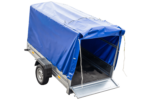Remorque porte-voitures 230x125 UNITRAILER GARDEN 230 KIPP avec châssis H-1100 et bâche bleue – Image 6