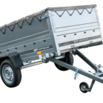 Remorque porte-voitures 230x125 UNITRAILER GARDEN 230 KIPP avec côtés BIS et bâche grise