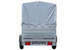 Remorque porte-voitures 230x125 UNITRAILER GARDEN 230 KIPP avec ridelles BIS, châssis H-800 et bâche grise – Image 6