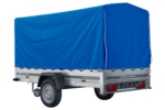 Remorque porte-voitures 264x125 UNITRAILER GARDEN 264 KIPP avec châssis H-1100 et bâche bleue – Image 5