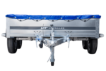 Remorque porte-voitures 264x150 UNITRAILER GARDEN 265/2 KIPP avec châssis H-0 et bâche bleue – Image 3