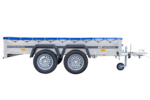 Remorque porte-voitures 264x150 UNITRAILER GARDEN 265/2 KIPP avec châssis H-0 et bâche bleue – Image 5