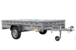 Remorque voiture 264x150 UNITRAILER GARDEN 265 KIPP avec châssis H-0 et bâche grise – Image 4