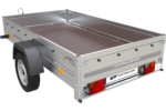 Remorque voiture simple essieu Unitrailer Garden Trailer 230 x 125 cm avec timon fixe 500/750 kg – Image 2