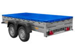 UNITRAILER 264/2 KIPP AVEC ROUE JOCKEY, TIGES DE SUPPORT ET BÂCHE PLATE BLEUE – Image 4