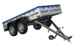 UNITRAILER 264/2 KIPP AVEC ROUE JOCKEY, TIGES DE SUPPORT ET BÂCHE PLATE BLEUE